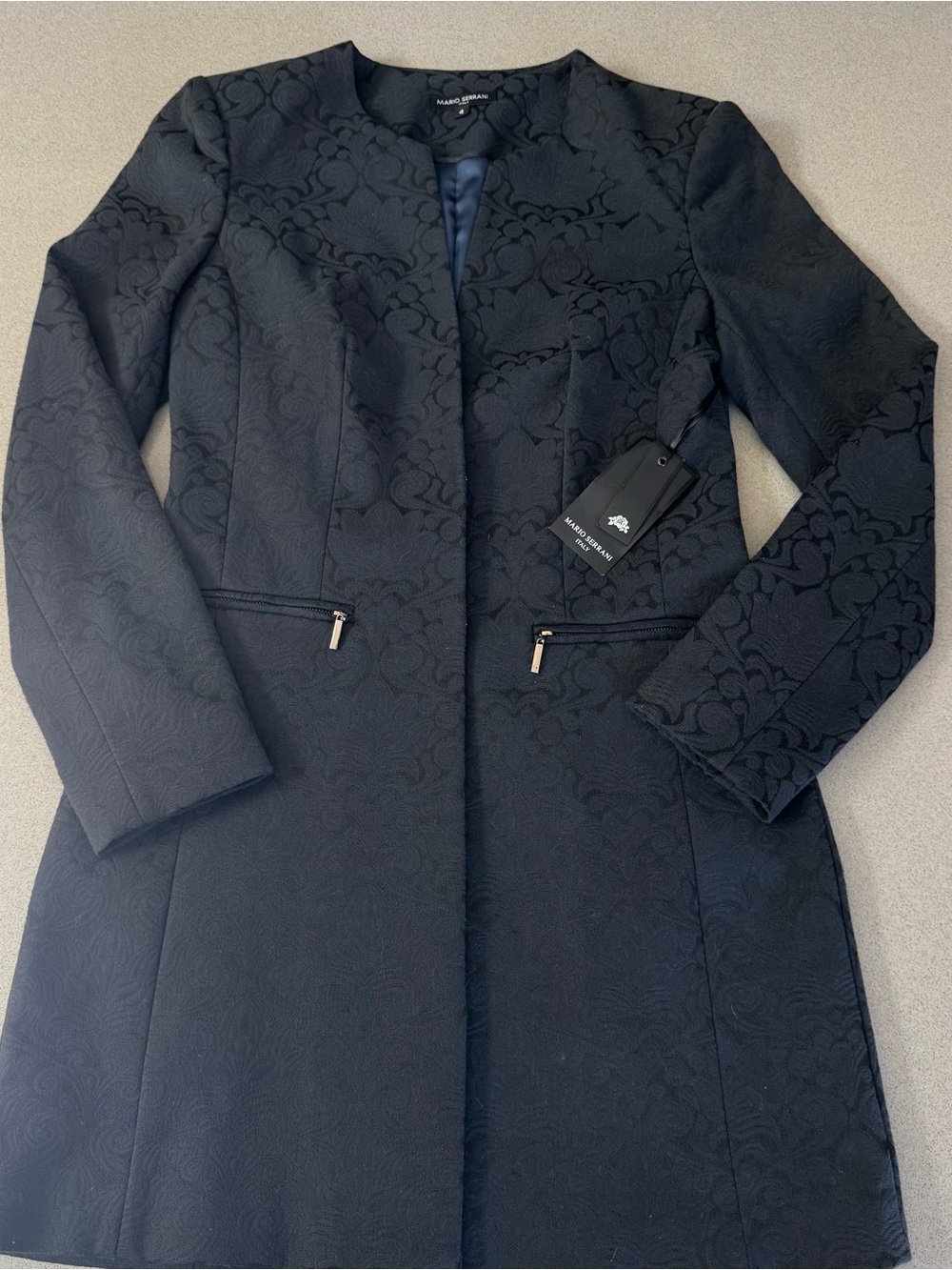Mario Serrani Navy Dress Coat